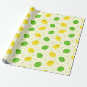 Kawaii Lemons & Limes Geschenkpapier (Ungerollt)