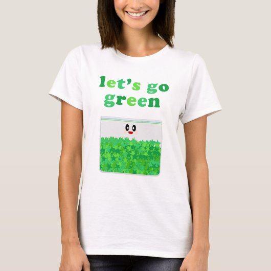 KAWAII LET'S GO GREEN POT SHIRT (Vorderseite)