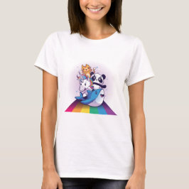Kawaii LGBT Animal Unicorn Panda Cat Shark Rainbow T-Shirt