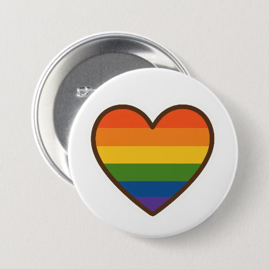Kawaii LGBTQ+ Primer Herzschlag Button (Vorne & Hinten)
