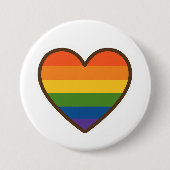Kawaii LGBTQ+ Primer Herzschlag Button (Vorderseite)