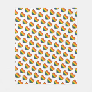 Kawaii LGBTQ+ Primer Herzschlag Fleecedecke