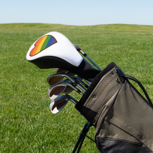 Kawaii LGBTQ+ Primer Herzschlag Golf Headcover (In SItu)