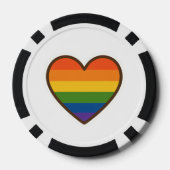 Kawaii LGBTQ+ Primer Herzschlag Pokerchips (Rückseite)