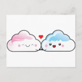 Kawaii Liebe Clouds Postkarte (Vorderseite)