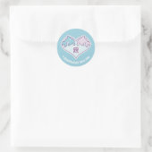 Kawaii Liebe Dolphins Runder Aufkleber (Tasche)