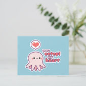 Kawaii-Liebe Octopus Postkarte (Stehend Vorderseite)