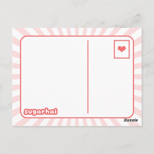 Kawaii-Liebe Octopus Postkarte (Rückseite)