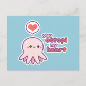 Kawaii-Liebe Octopus Postkarte (Vorderseite)