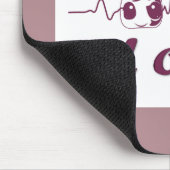 Kawaii Liebe Unicorn Heartbeat Mousepad (Ecke)