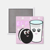 Kawaii Liebste für immer Milch und Cookie BESTE FR Magnet (Vorderseite/Rückseite)