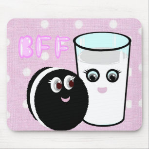 Kawaii Liebste für immer Milch und Cookie BESTE FR Mousepad