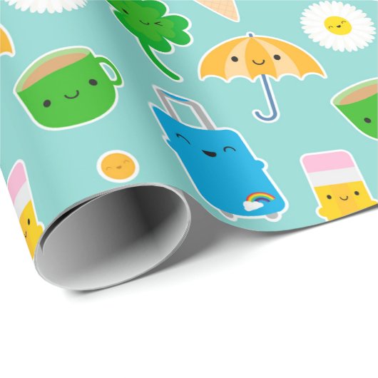Kawaii Life Geschenkpapier (Rolleneckpunkt)