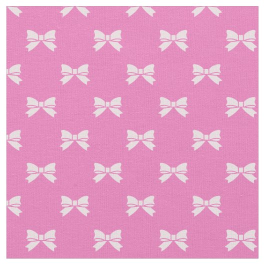 Kawaii Light Pink Bows on Dark Pink Stoff (Nahaufnahme)