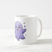 Kawaii Lila Ghost Tasse Niedlich Spooky Halloween (VorderseiteRechts)