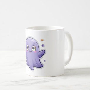 Kawaii Lila Ghost Tasse Niedlich Spooky Halloween 