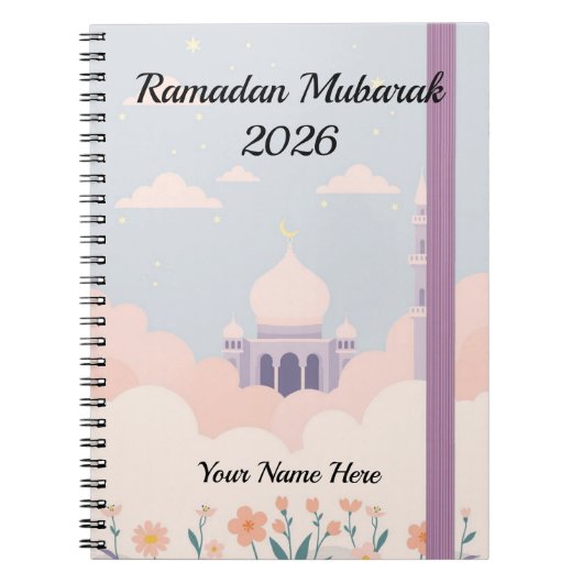 Kawaii Lila Moschee Wolken Notizblock (Vorderseite)