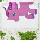 Kawaii lila Pony Geschirrtuch (Gefaltet)