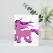 Kawaii lila Pony Postkarte (Stehend Vorderseite)