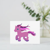 Kawaii lila Pony Postkarte (Stehend Vorderseite)