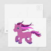 Kawaii lila Pony Postkarte (Vorne/Hinten)