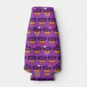 Kawaii Lila Rottweiler Puppy Pattern Flaschenkühler (Vorderseite)