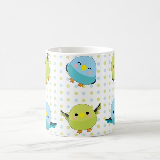 Kawaii Lineolated Parakeet-Tasse Kaffeetasse (Mittel)