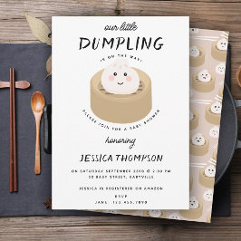 Kawaii Little Dumpling Gender Neutral Baby Shower Einladung