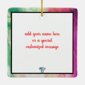 Kawaii Little Girl Red Ornament (Rückseite)