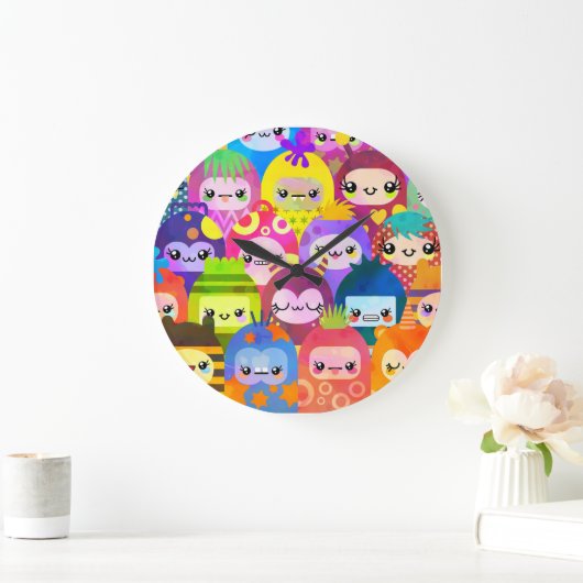 Kawaii Little Monsters Baby Große Wanduhr (Zuhause)