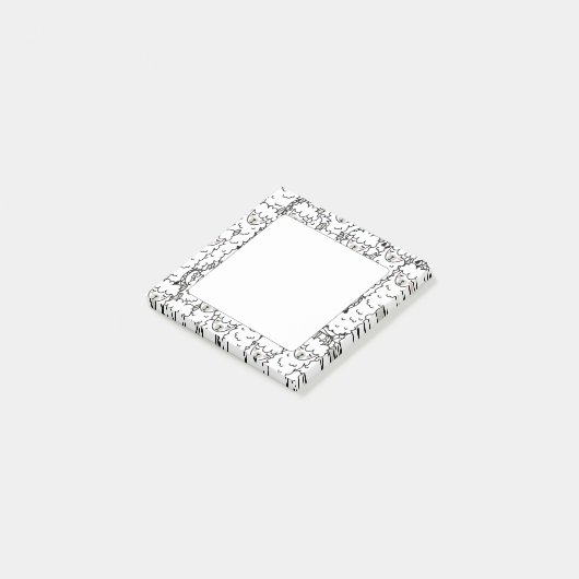 Kawaii Llama Pattern Post-it Klebezettel (angewinkelt)