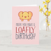 Kawaii Loafly Brot Niedlich Backpun Funny Birthday Karte (Gelbe Blume)