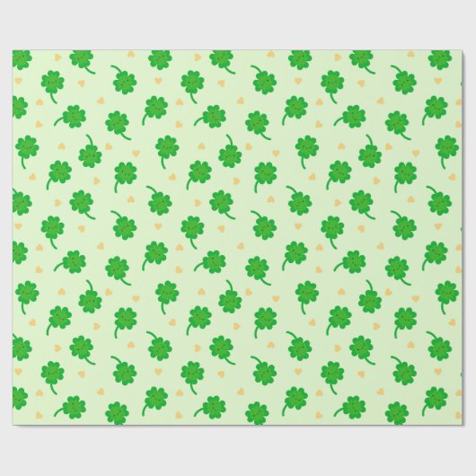 Kawaii Lucky Clover Geschenkpapier (Flach)