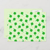 Kawaii Lucky Clover Postkarte (Vorne/Hinten)