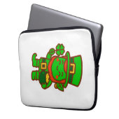 Kawaii Lucky Leprechaun Laptopschutzhülle (Vorderseite Links)
