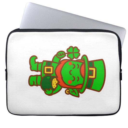 Kawaii Lucky Leprechaun Laptopschutzhülle (Vorderseite)