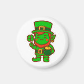 Kawaii Lucky Leprechaun Magnet (Vorne)