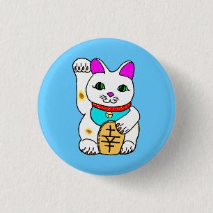 kawaii luckycat button