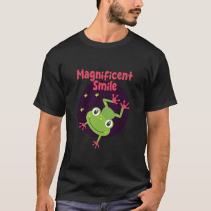 Kawaii lustig niedlicher Frosch lächelnd T-Shirt