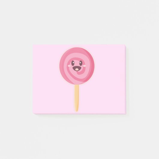 Kawaii Lutscher Post-it Klebezettel (Vorderseite)