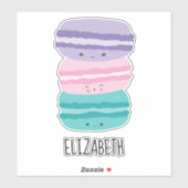 Kawaii Macarons Pastel Niedliche Personalisierte C Aufkleber (Blatt)