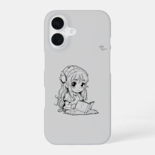 Kawaii Mädchen iPhone 16 Schutzhülle – Süße Anime Hülle