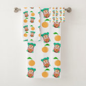 Kawaii-Mädchen-Muster Badhandtuch Set (Insitu)