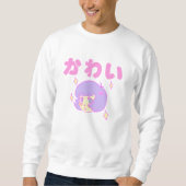 Kawaii Mädchen Sweatshirt (Vorderseite)