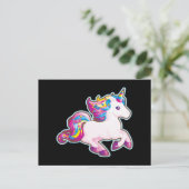 Kawaii Magical Candy Unicorn Postkarte (Stehend Vorderseite)