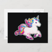 Kawaii Magical Candy Unicorn Postkarte (Vorne/Hinten)
