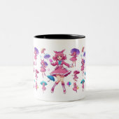 Kawaii Magical Girl mit Umbrellas Coffee Tasse (Mittel)