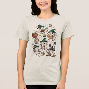 Kawaii Magisches Ziegen Fantasy T-Shirt Tri-Blend Shirt