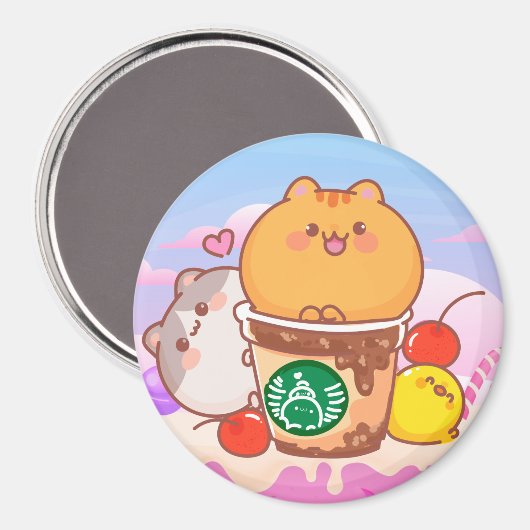 Kawaii Magnet (Vorderseite/Rückseite)