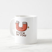 Kawaii Magnet Stuck On You Cute Playful Style  Kaffeetasse (Vorderseite Links)